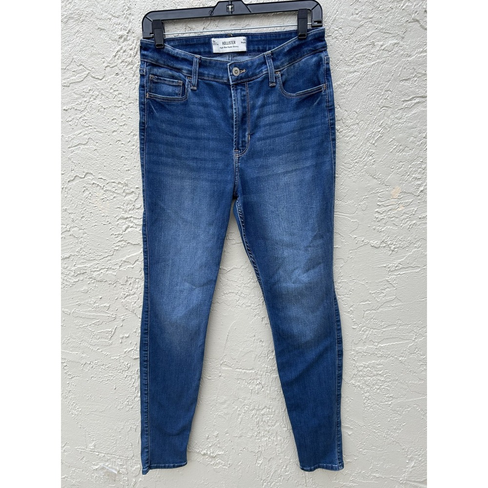 Hollister High Rise Super Skinny Jeans W30 Regular Medium Wash Blue Denim 10R